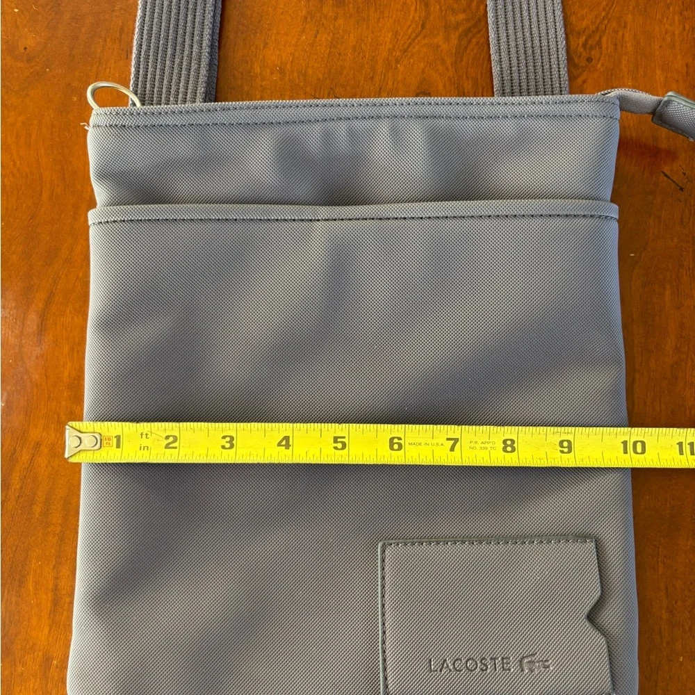 Lacoste Gray Messenger Bag Sleek Modern‎ Design